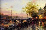 Thomas Kinkade - PARIS EIFFEL TOWER painting